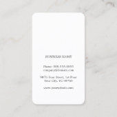 Modern Elegant Faux Silver Geometric Consultant Visitekaartje (Achterkant)