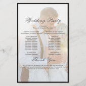 Modern Elegant Faux Vellum Overlay Photo Programme (Achterkant)