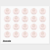 Modern Elegant Feminine Blush Pink Boho Ronde Sticker (Vel)