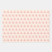 Modern Elegant Festive Pink Clover Deer Gingham Inpakpapier Vel (Voorkant 3)