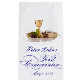 Modern Elegant First Heilige Communie Favor Bag Klein Cadeauzakje (Achterkant)