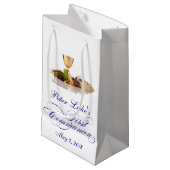 Modern Elegant First Heilige Communie Favor Bag Klein Cadeauzakje (Voorkant Gekanteld)