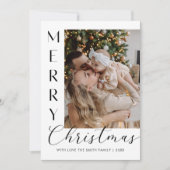 Modern Elegant Five Photo Collage Christmas Feestdagenkaart (Voorkant)