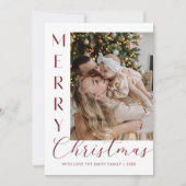 Modern Elegant Five Photo Collage Christmas Feestdagenkaart (Voorkant)