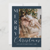 Modern Elegant Five Photo Collage Christmas Feestdagenkaart (Voorkant)