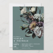 Modern Elegant Floral | Blauwgroen groene lentever Kaart (Voorkant)