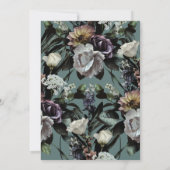 Modern Elegant Floral | Blauwgroen groene lentever Kaart (Achterkant)