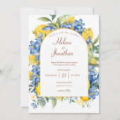 Modern Elegant Floral Botanical Wedding Kaart (Voorkant)