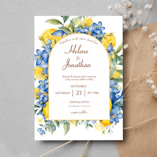 Modern Elegant Floral Botanical Wedding Kaart