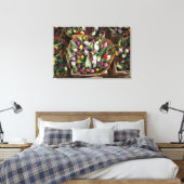 Modern Elegant Floral Canvas Afdruk (Insitu (Slaapkamer))