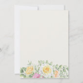 Modern Elegant Floral Dark Wedding Invitation Kaart (Achterkant)