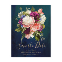 Modern Elegant Floral Emerald Green Gold Wedding