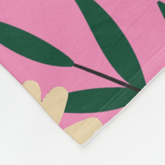 Modern Elegant Floral Fleece Deken (Hoek)