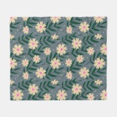 Modern Elegant Floral Fleece Deken (Voorkant (Horizontaal))