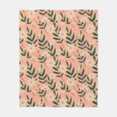 Modern Elegant Floral Fleece Deken (Voorkant)
