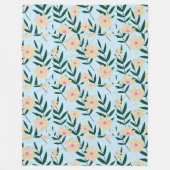 Modern Elegant Floral Fleece Deken (Voorkant)
