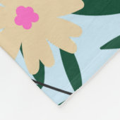 Modern Elegant Floral Fleece Deken (Hoek)