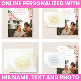 Modern Elegant Floral Folie Kaarten