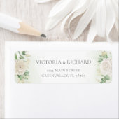 Modern Elegant Floral Greenery Wedding Etiket (Insitu)