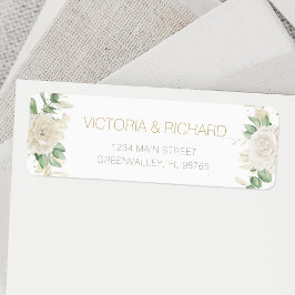 Modern Elegant Floral Greenery Wedding Etiket