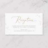 Modern Elegant Floral Greenery Wedding Reception Informatiekaartje (Voorkant)