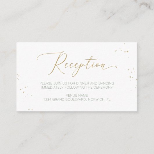 Modern Elegant Floral Greenery Wedding Reception Informatiekaartje (Voorkant)