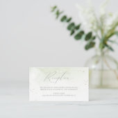 Modern Elegant Floral Greenery Wedding Reception Informatiekaartje (Staand voorkant)