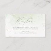 Modern Elegant Floral Greenery Wedding Reception Informatiekaartje (Voorkant)