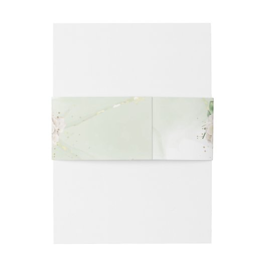 Modern Elegant Floral Greenery Wedding Uitnodigingen Wikkel (Achterkant Voorbeeld)