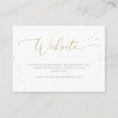 Modern Elegant Floral Greenery Wedding Website Informatiekaartje (Voorkant)