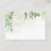 Modern Elegant Floral Greenery Wedding Website Informatiekaartje (Achterkant)