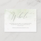Modern Elegant Floral Greenery Wedding Website Informatiekaartje (Voorkant)