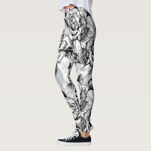 Modern Elegant Floral Leggings (Links)