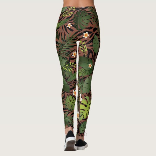 Modern Elegant Floral Leggings (Achterkant)