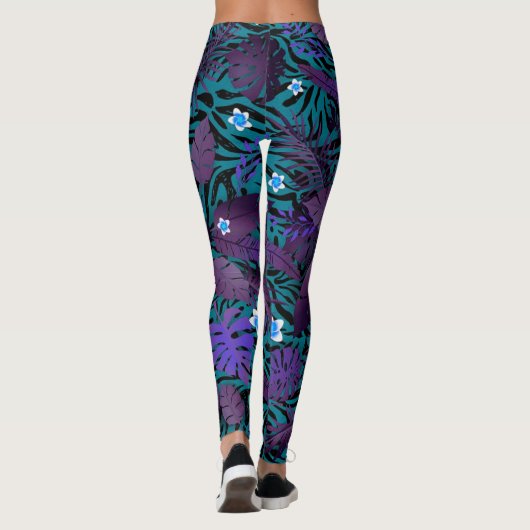 Modern Elegant Floral Leggings (Achterkant)