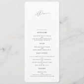 Modern Elegant Floral Line Art Wedding Menu (Voorkant)