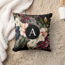 Modern Elegant Floral Monogram Gepersonaliseerd