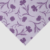 Modern Elegant Floral Pattern Chic Cute Paars Tissuepapier (Detail)