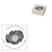 Modern Elegant Floral Poppy retouradres Rubberstempel (Gestempeld)