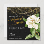 Modern Elegant Floral Rehearsal Dinner Invitation Kaart (Voorkant)