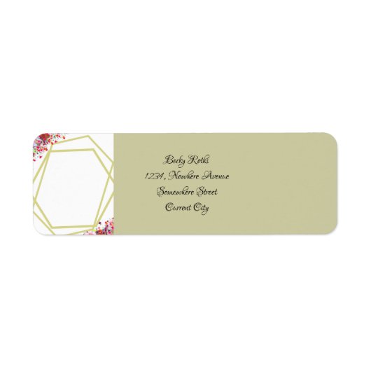 Modern Elegant Floral Rustic Etiket (Voorkant)
