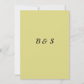 Modern Elegant Floral Rustic Wedding Invitation Kaart (Achterkant)