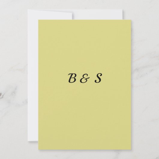 Modern Elegant Floral Rustic Wedding Invitation Kaart (Achterkant)