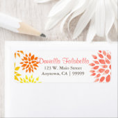 Modern Elegant Floral Waterverf Spring Etiket (Insitu)