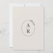 Modern Elegant Floral Wedding Kaart (Achterkant)