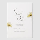Modern Elegant Floral Wedding Save the Date Vellum Uitnodigingen (Voorkant)