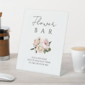 Modern Elegant Flower Bar Sign voor Vrijgezellenfe Reclamebord Met Voetstuk (Insitu)