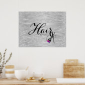 Modern Elegant Folie Hair Stylist Poster (Keuken)