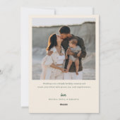 Modern Elegant Folk Floral Christmas Photo Feestdagenkaart (Achterkant)