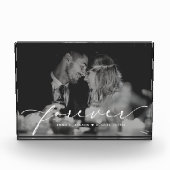 Modern Elegant Forever gepersonaliseerde bruiloft  Fotoblokken (Voorkant)